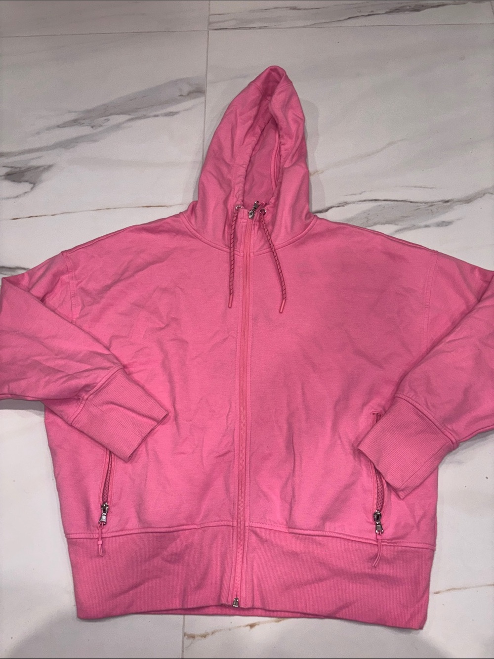 Pink zip up hoodie